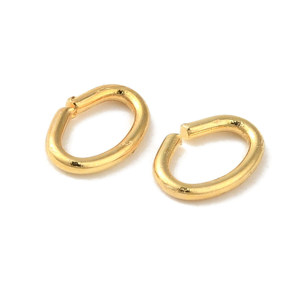 18K GP 304SS Oval Jump Rings 6mm 20 gauge