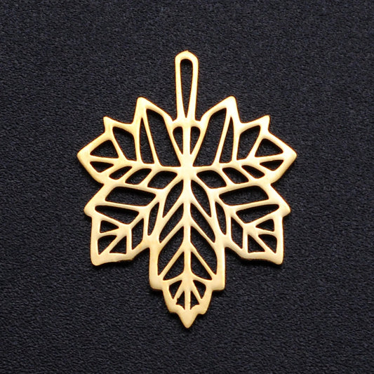 Filigree Maple Leaf Laser Cut Charm