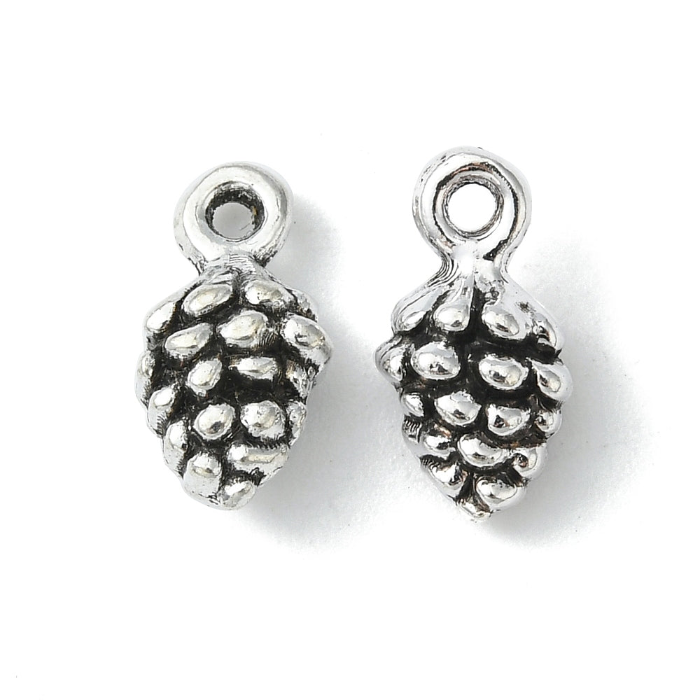 Tibetan Style Pine Cone Charms 13mm