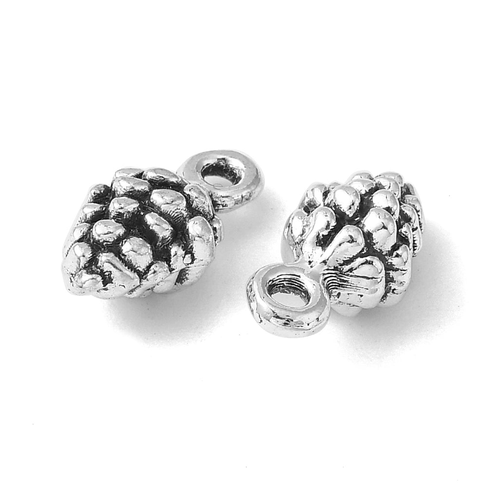 Tibetan Style Pine Cone Charms 13mm