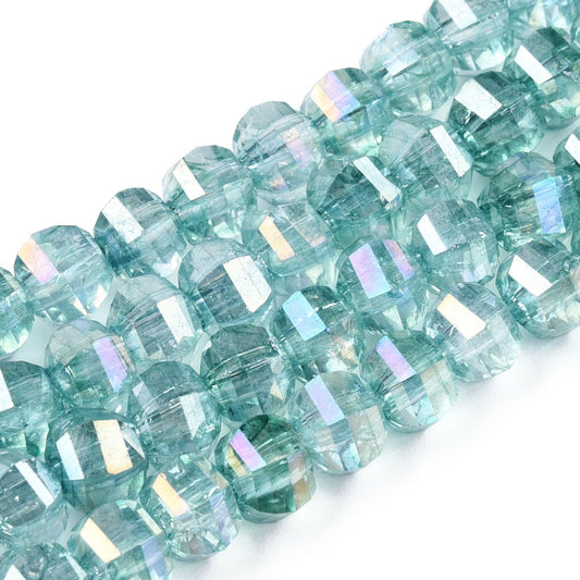 Lantern Rondelles Light Sea Green 8mm