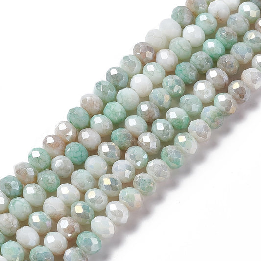 Rondelles, Sea Green 8mm