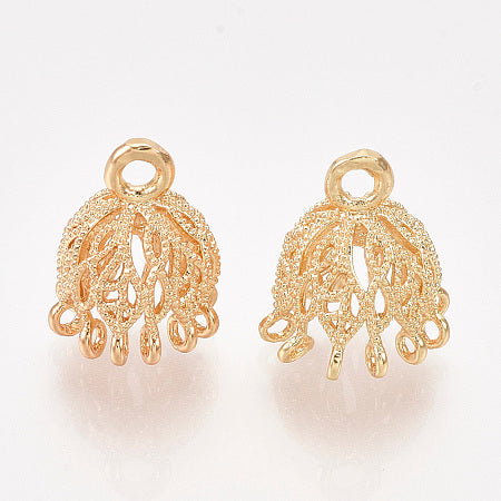 Fancy Cone Chandelier Links, 18k GP