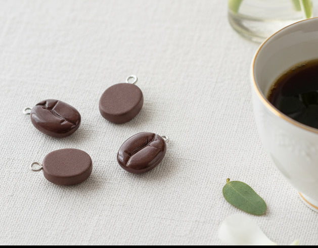 Resin Coffee Bean Charms