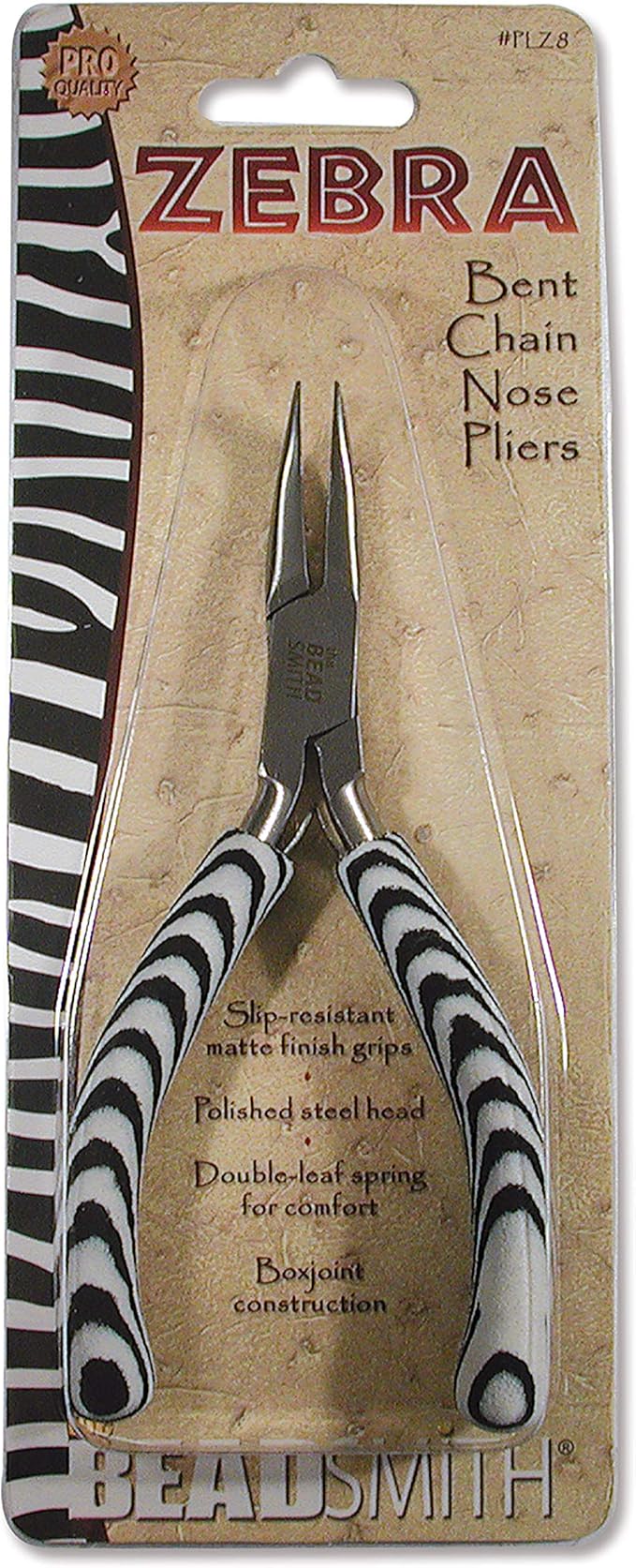Bent Nose Pliers, Zebra Print Line, The Beadsmith