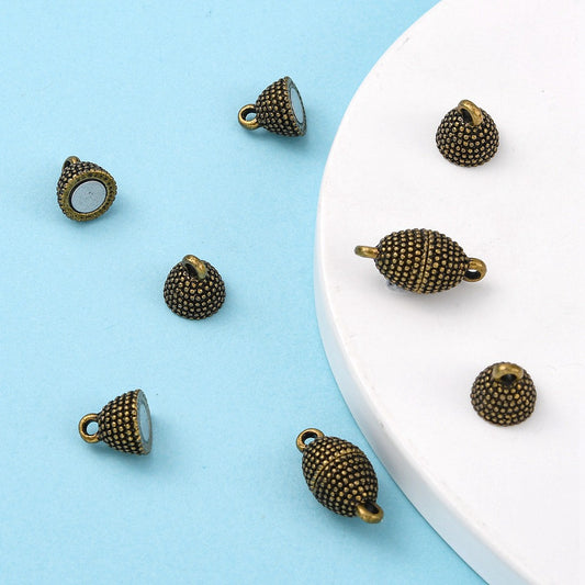 Oval Magnetic Clasp, Antique Bronze
