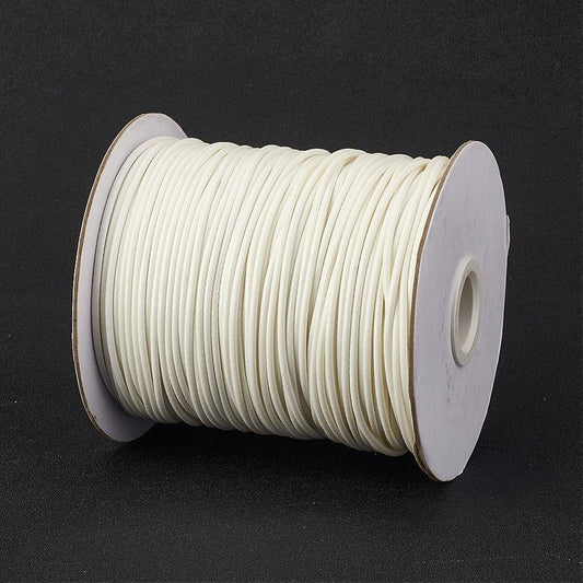 Waxed Knotting Cord, White .5mm