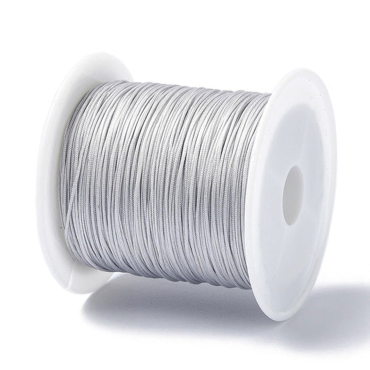 Knotting Cord, Light Grey .4mm by the yard