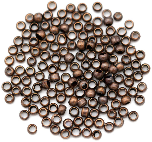 Crimp Beads, Copper 2mm