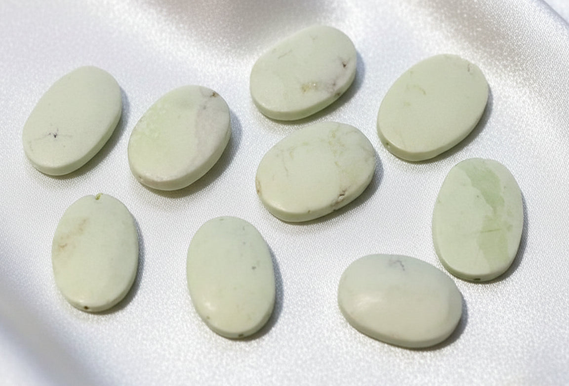 Lemon Chrysoprase Matte Oval