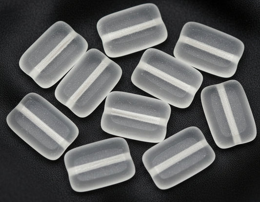 Czech Table Cut Rectangles, Crystal 12mm