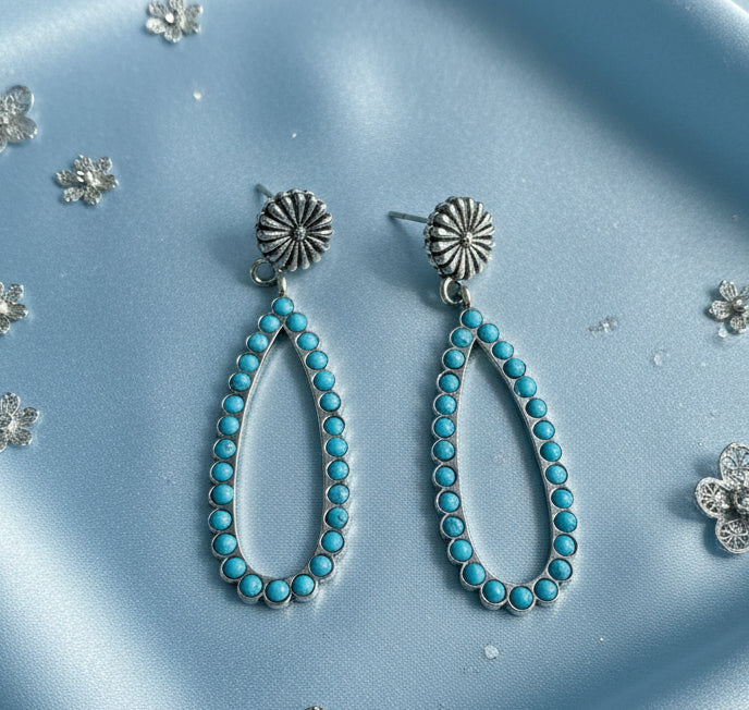 Oval Turquoise Earrings