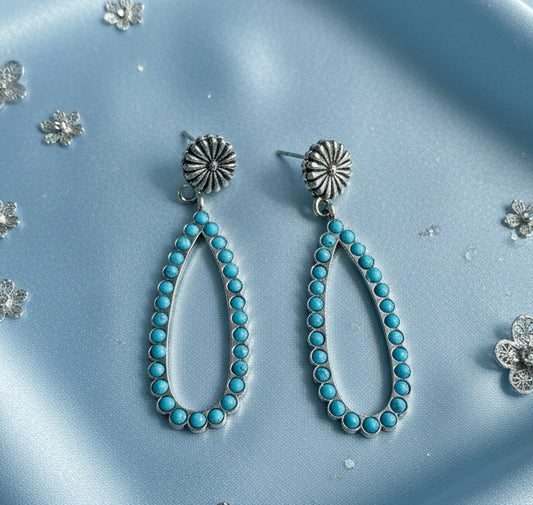 Oval Turquoise Earrings