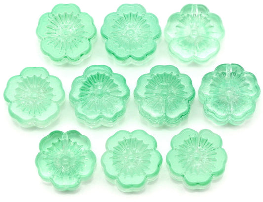 Glass Hawaiian Flowers, Sea Green