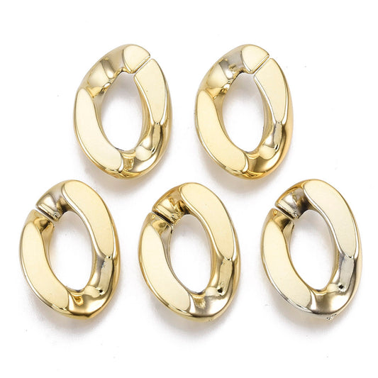 Oval Twist Links, Gold