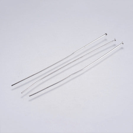 Stainless Steel Flat Headpins, 70mm Value Pack
