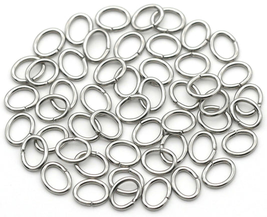 Oval Jump Rings Oval Stainless Steel 5mm