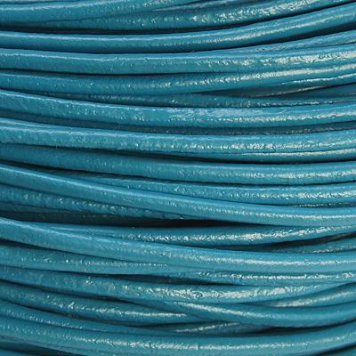 Genuine Cowhide Leather, Turquoise 1.5mm