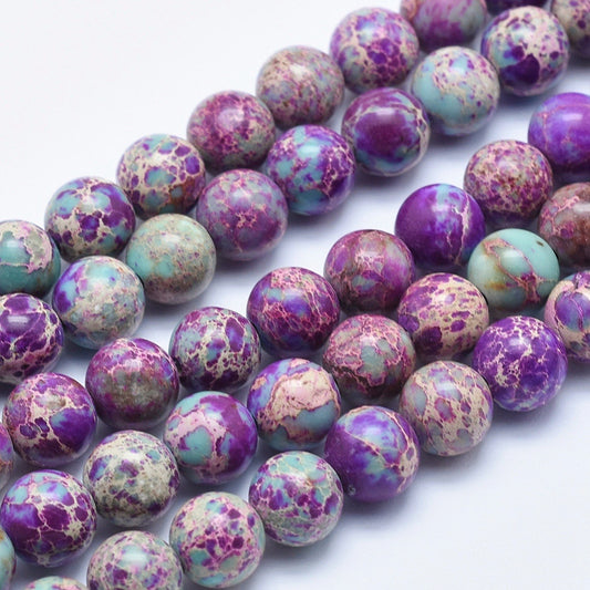 Imperial Jasper, Blue Violet 6mm