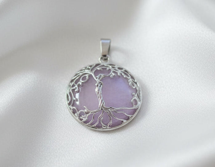 Rose Quartz Tree of Life Pendant