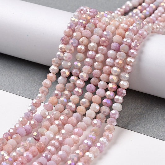 Rondelles, Blush 4mm