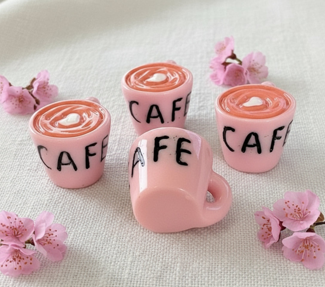 Resin Cafe' Charms, Pink