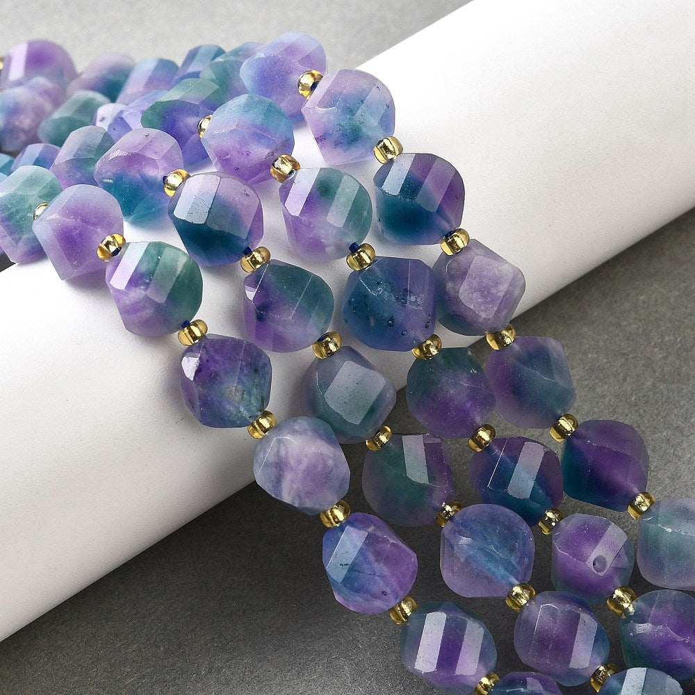 Quartz Faceted Twist, Slate Blue Purple