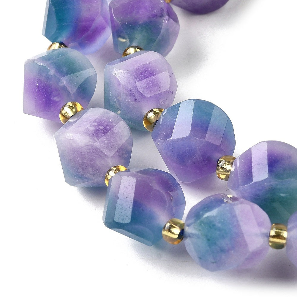 Quartz Faceted Twist, Slate Blue Purple