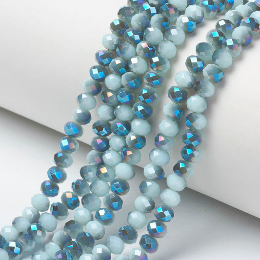 Rondelles, Blue/Lt. Blue 4mm