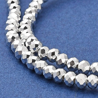 Rondelles, Silver 3mm