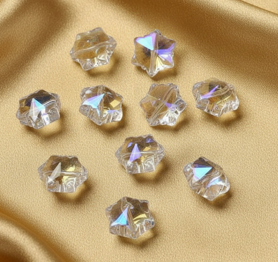 Snowflake Crystal Beads, 11.5mm