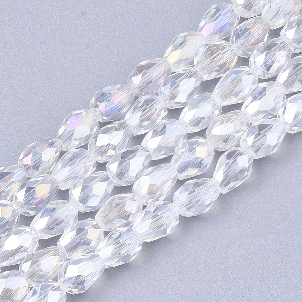 Teardrop Crystals Clear 8mm
