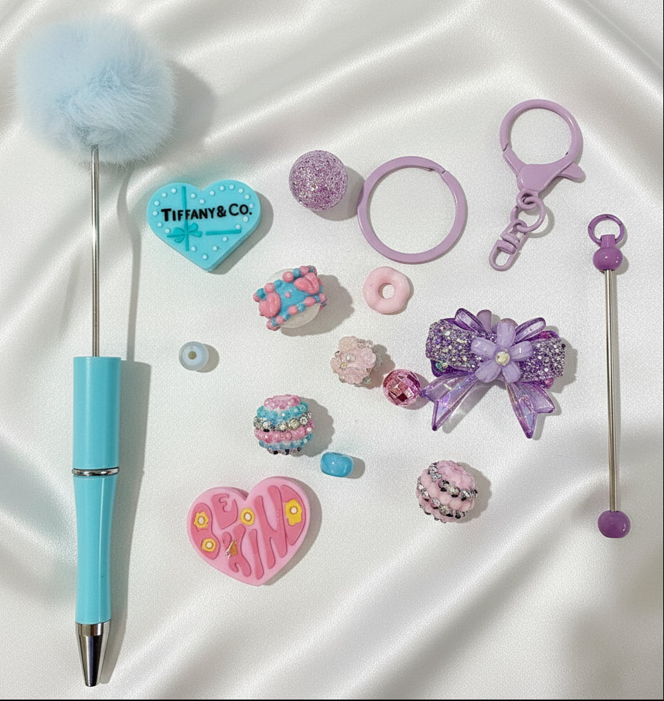 Beadable Pen & Bag Charm Kit, Sweet Sophistication