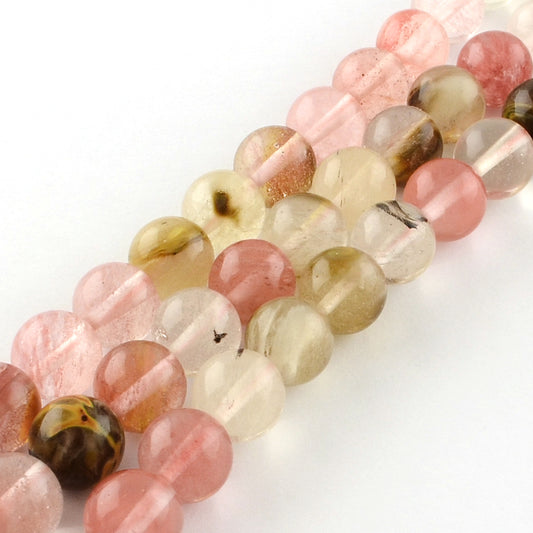 Tigerskin Glass Beads, 6mm