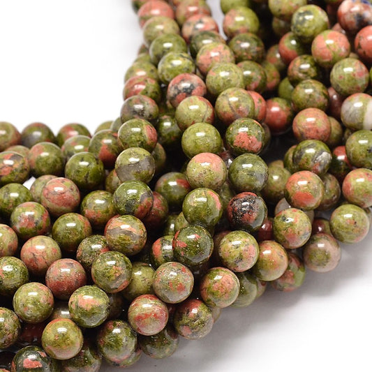 Natural Unakite, 6mm